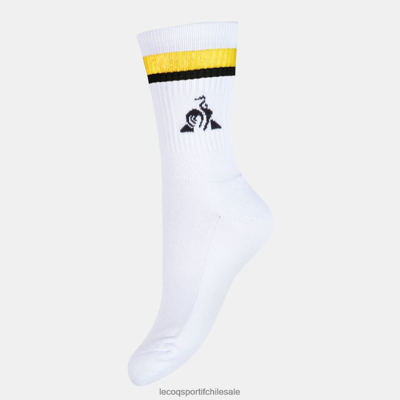 hombres calcetines de futbol blancos T24B2289 Le Coq Sportif accesorios