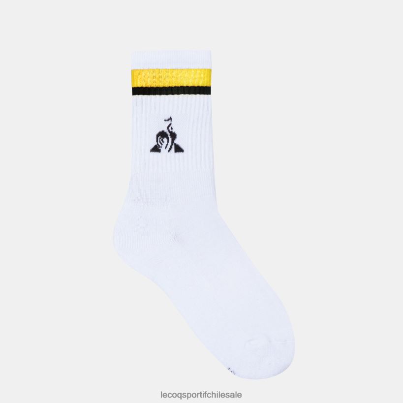 hombres calcetines de futbol blancos T24B2289 Le Coq Sportif accesorios