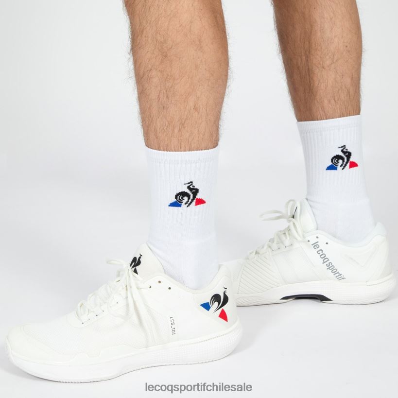 hombres calcetines de futbol blancos T24B2292 Le Coq Sportif accesorios