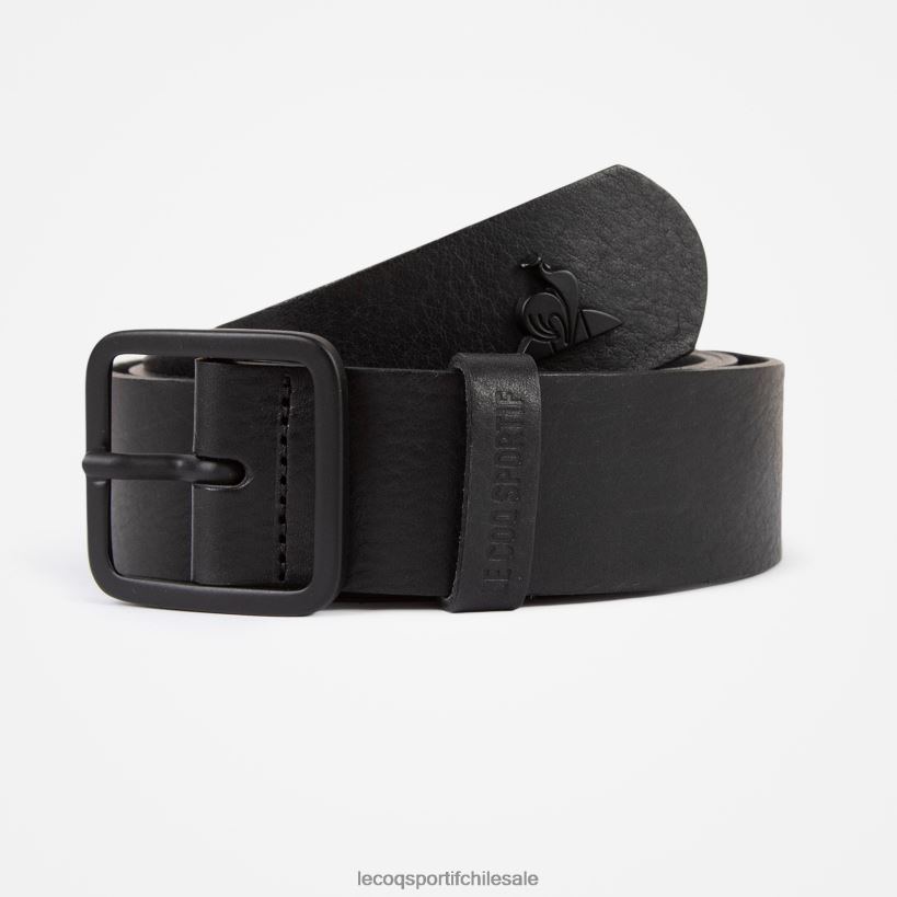 hombres cinturón negro T24B2710 Le Coq Sportif accesorios