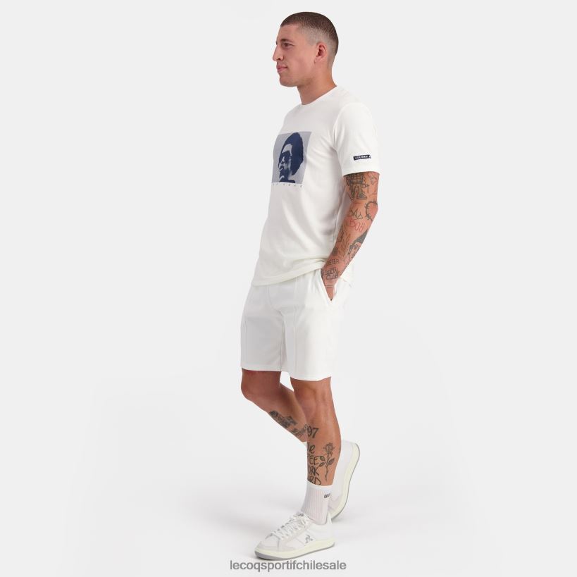 hombres pantalones cortos blancos T24B2227 Le Coq Sportif ropa