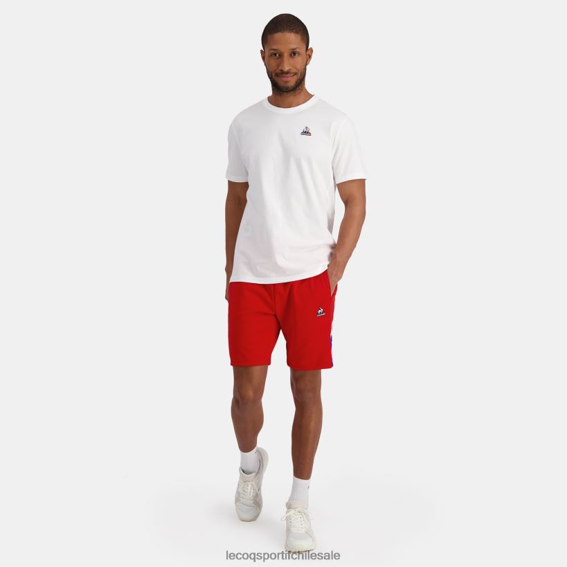hombres pantalones cortos rojos T24B2233 Le Coq Sportif ropa