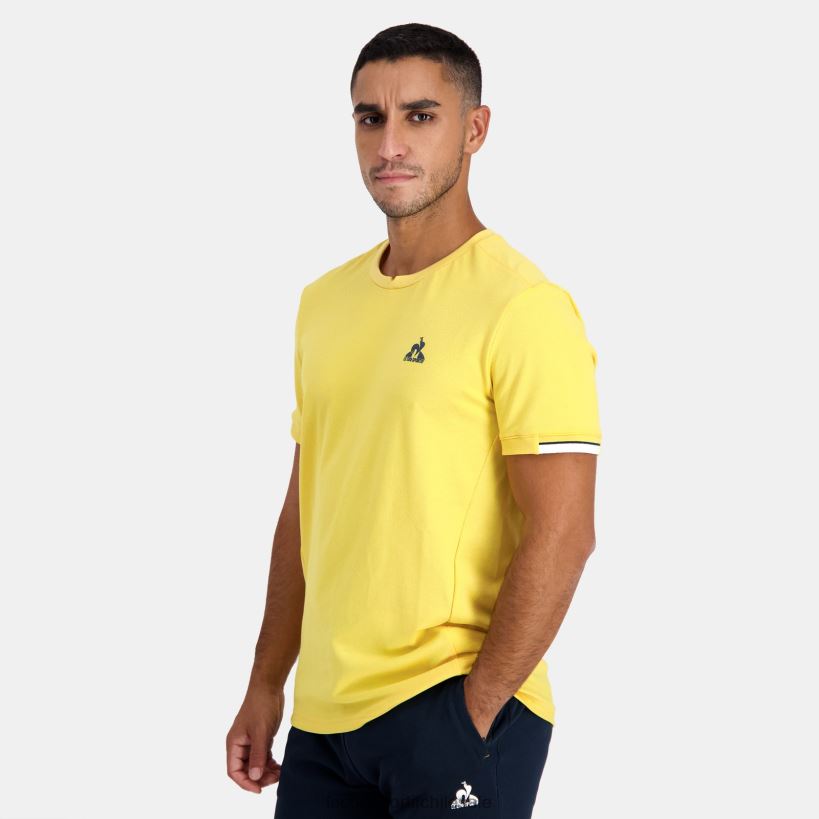 hombres camiseta amarilla T24B2211 Le Coq Sportif ropa