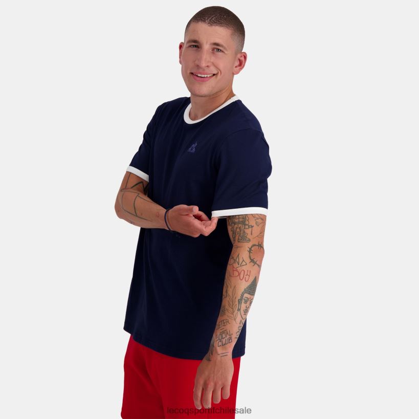 hombres camiseta de moda azul T24B2143 Le Coq Sportif ropa