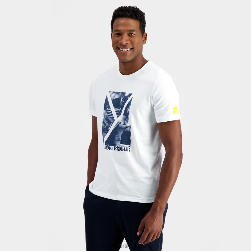 hombres camiseta de moda blanca T24B2160 Le Coq Sportif ropa