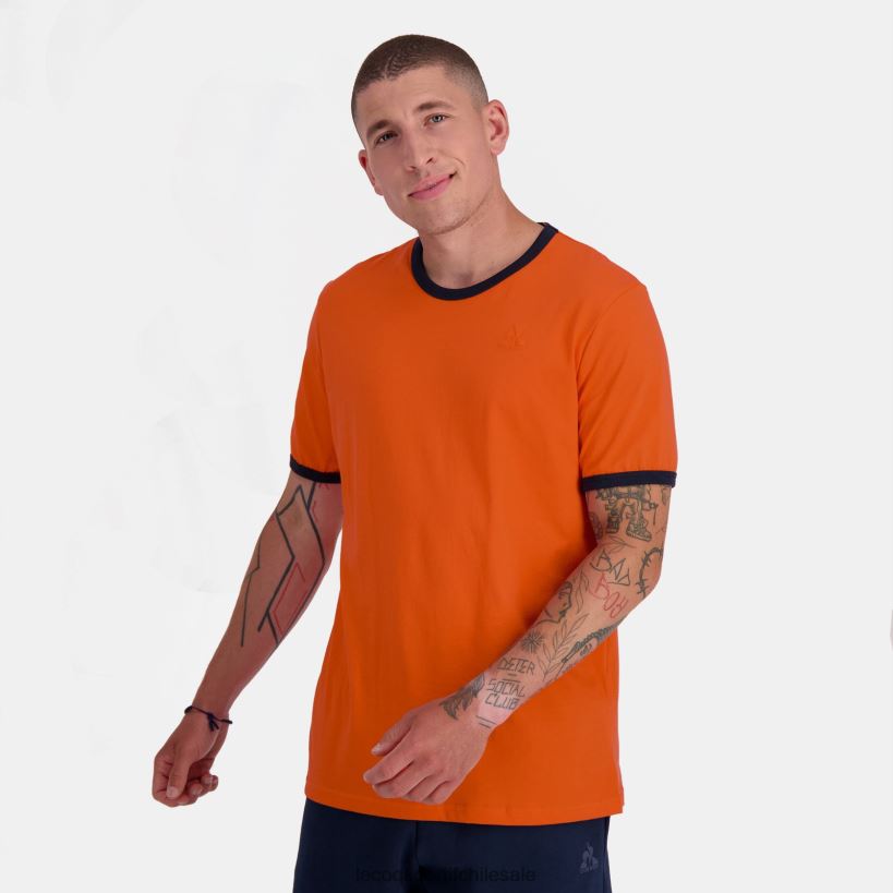 hombres camiseta de moda naranja T24B2151 Le Coq Sportif ropa