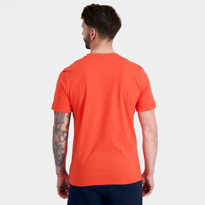hombres camiseta de moda naranja T24B2152 Le Coq Sportif ropa
