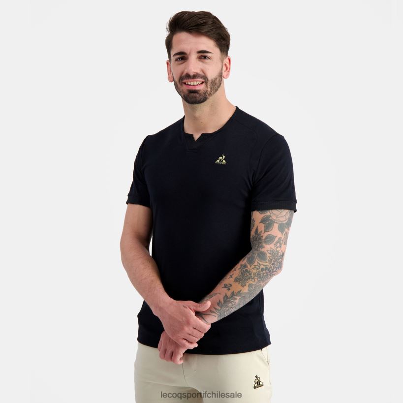 hombres camiseta de moda negro T24B2155 Le Coq Sportif ropa