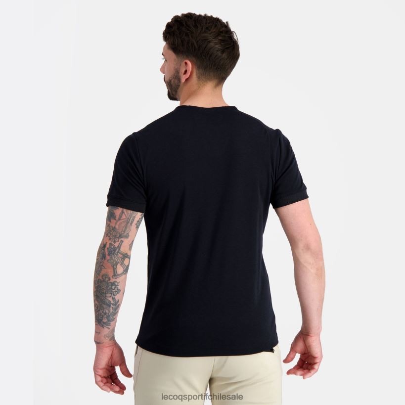 hombres camiseta de moda negro T24B2155 Le Coq Sportif ropa