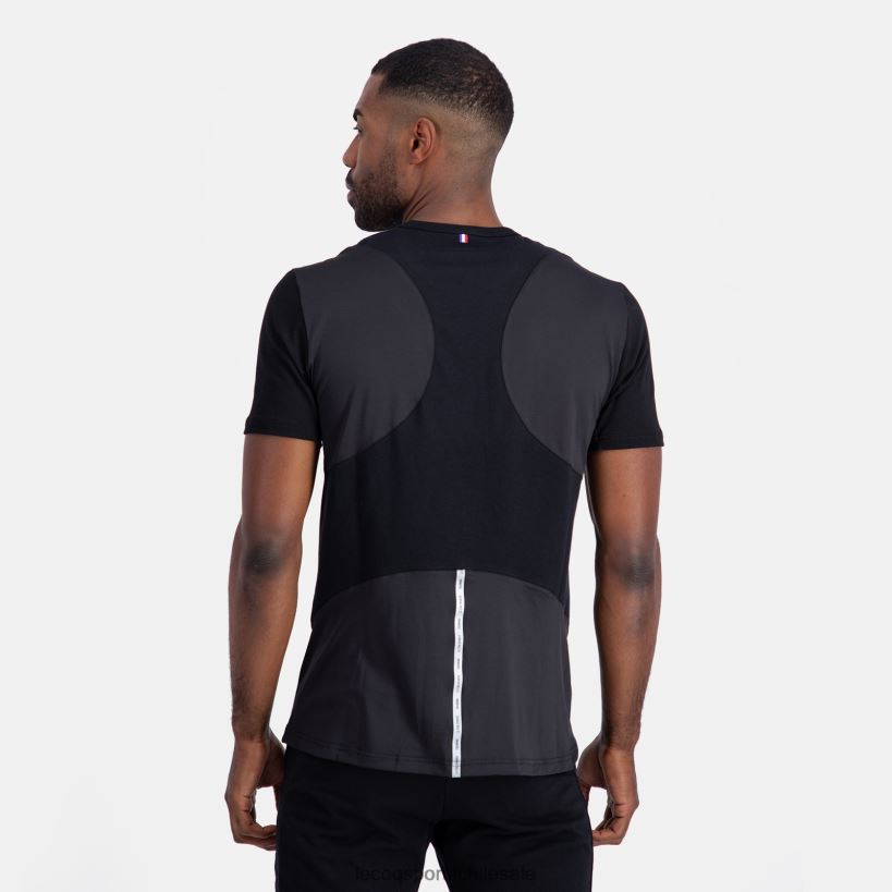 hombres camiseta de moda negro T24B2174 Le Coq Sportif ropa