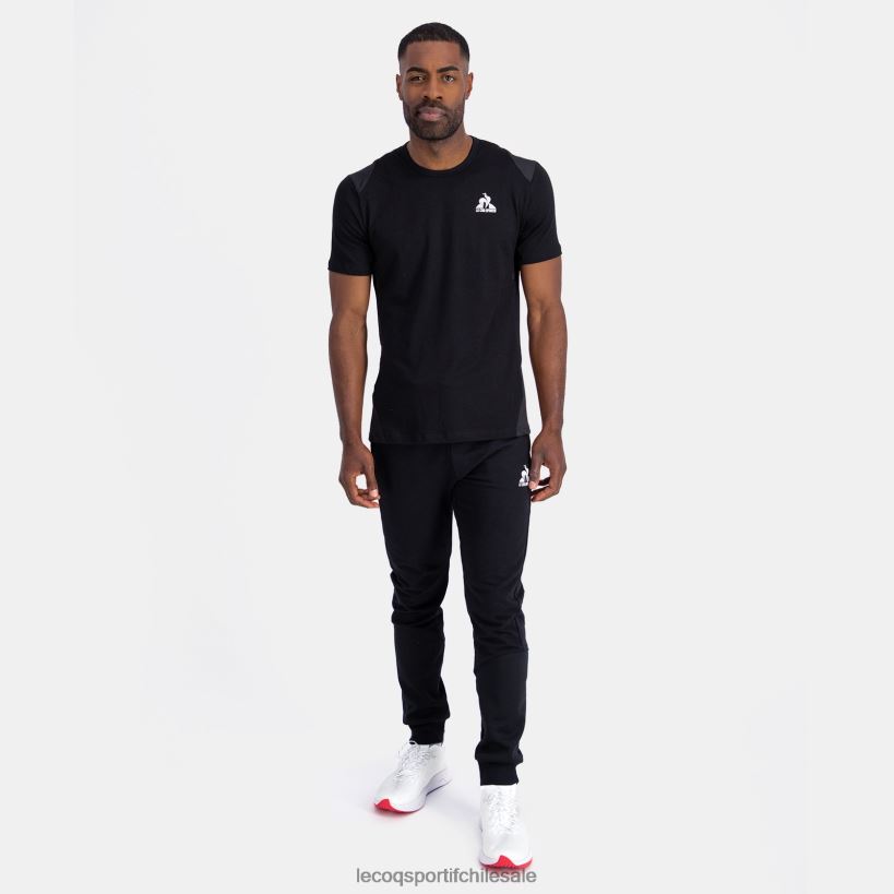 hombres camiseta de moda negro T24B2174 Le Coq Sportif ropa