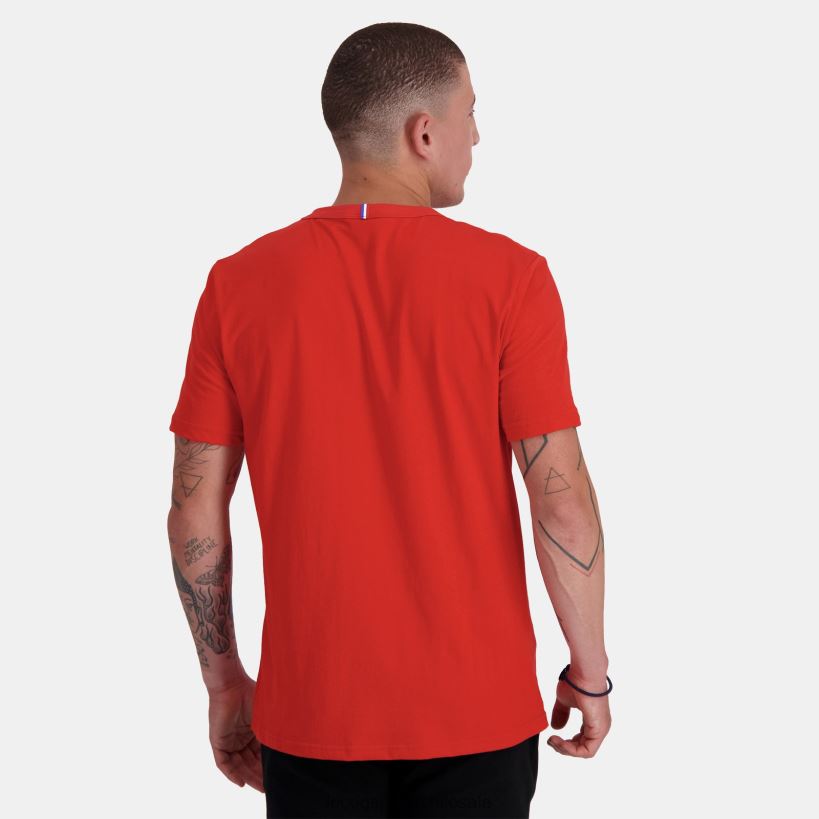 hombres camiseta de moda roja T24B2150 Le Coq Sportif ropa