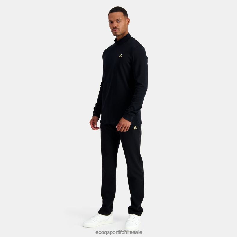 hombres camiseta manga larga negra T24B2461 Le Coq Sportif ropa