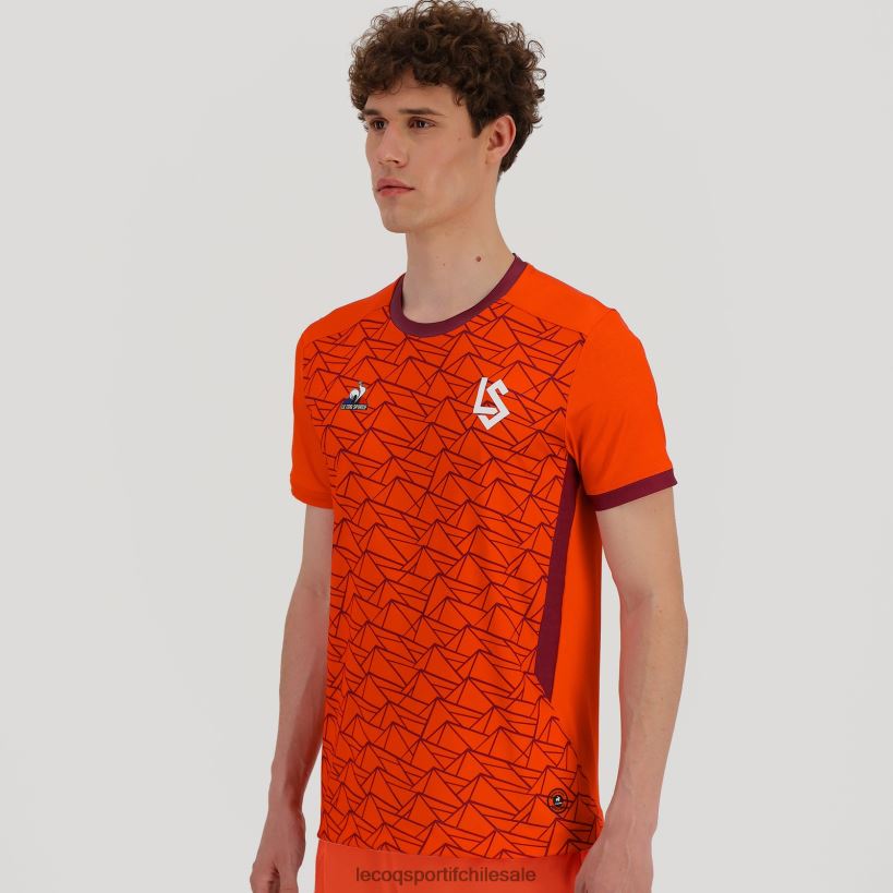 hombres camiseta naranja T24B2479 Le Coq Sportif ropa