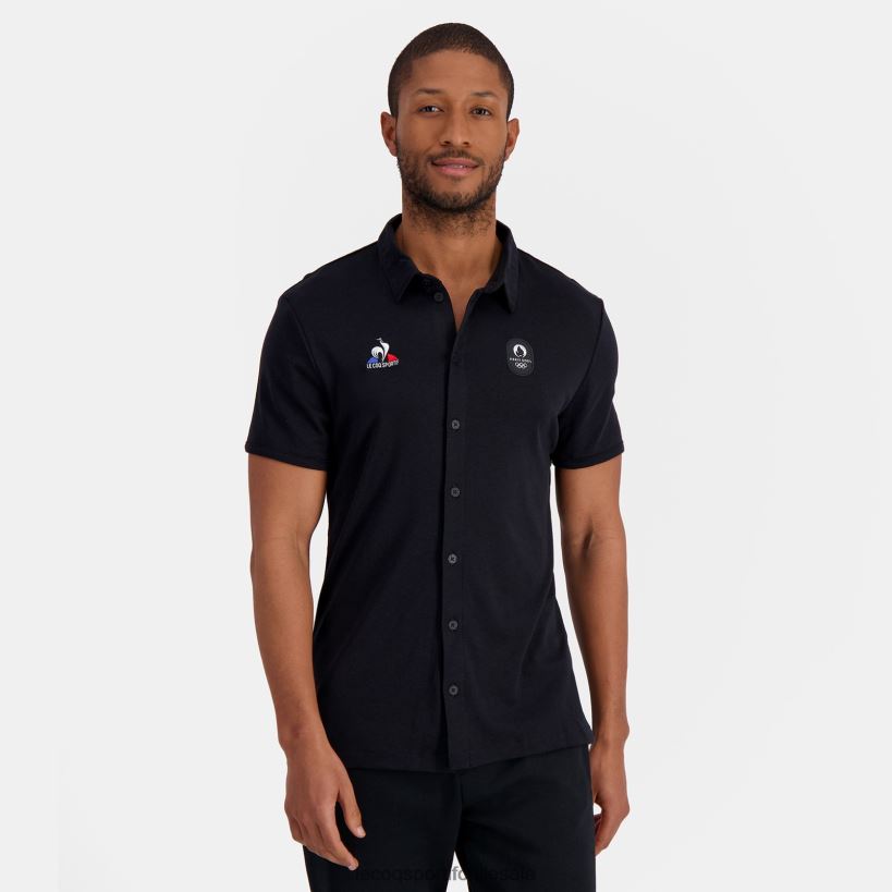 hombres camiseta negra T24B2488 Le Coq Sportif ropa