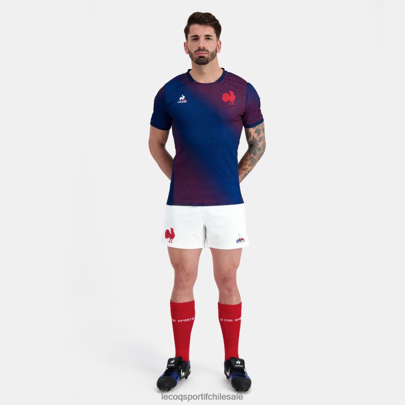hombres camiseta prepartido - xv de france azul T24B2173 Le Coq Sportif ropa