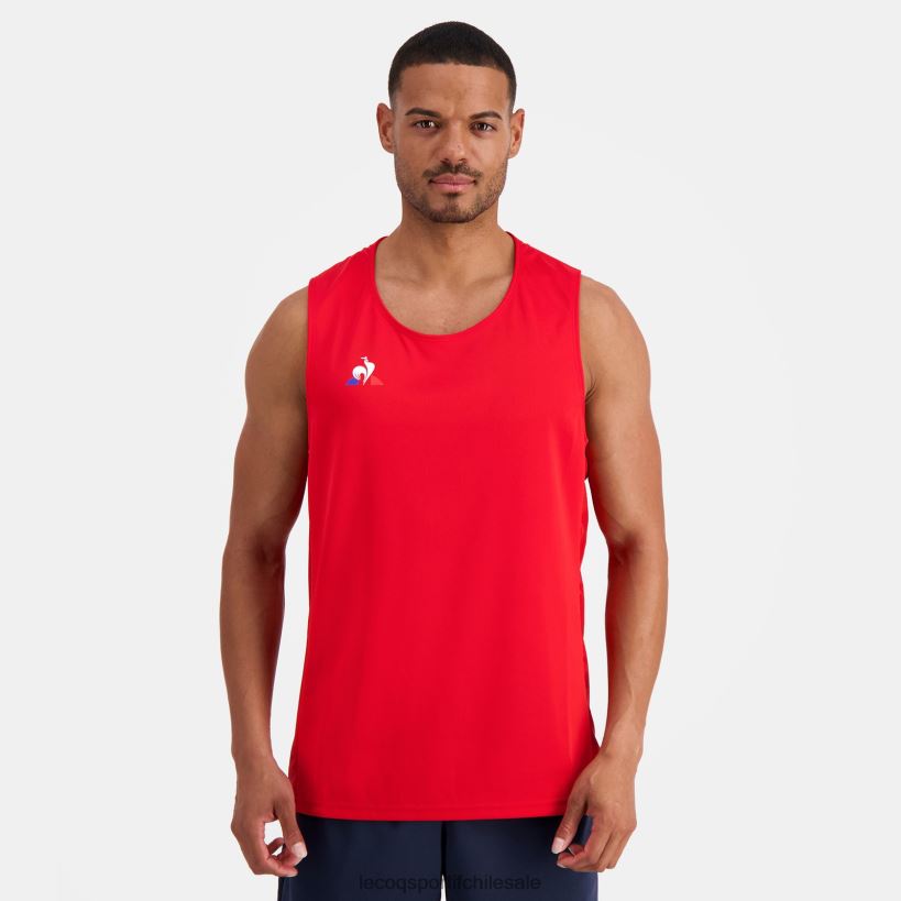 hombres chaleco rojo T24B2196 Le Coq Sportif ropa