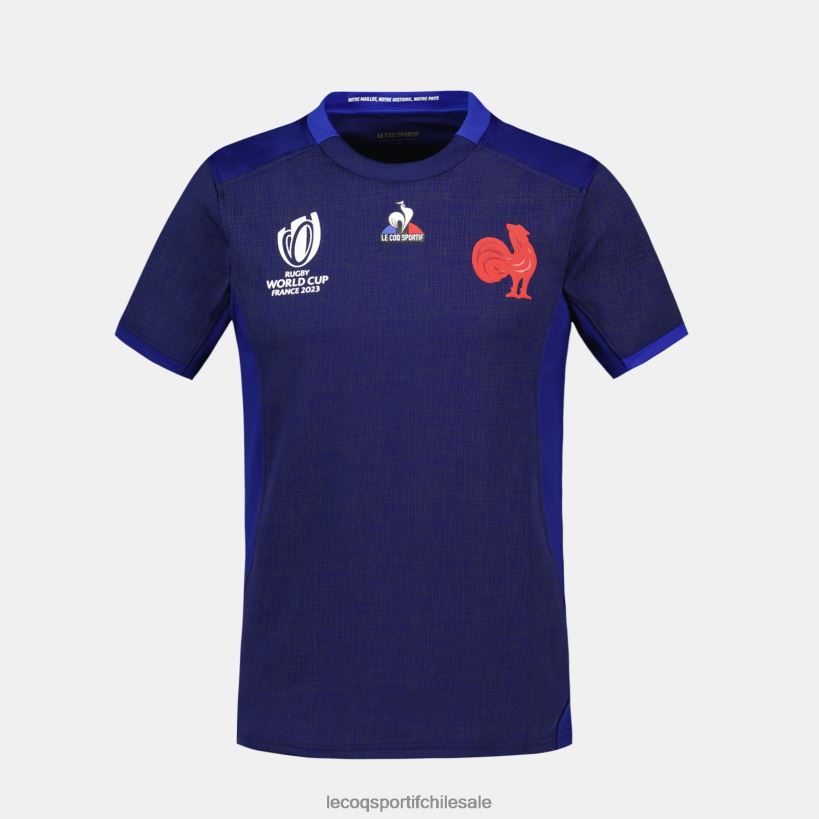 hombres réplica camiseta xv de france - copa del mundo de rugby 2023 azul T24B2692 Le Coq Sportif ropa