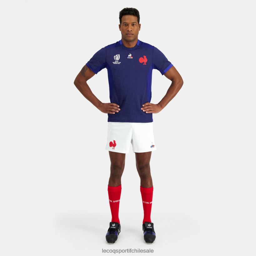 hombres réplica camiseta xv de france - copa del mundo de rugby 2023 azul T24B2692 Le Coq Sportif ropa