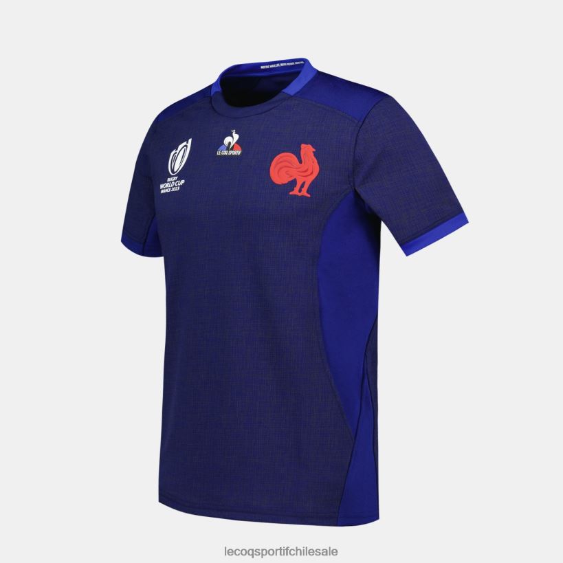 hombres réplica camiseta xv de france - copa del mundo de rugby 2023 azul T24B2692 Le Coq Sportif ropa