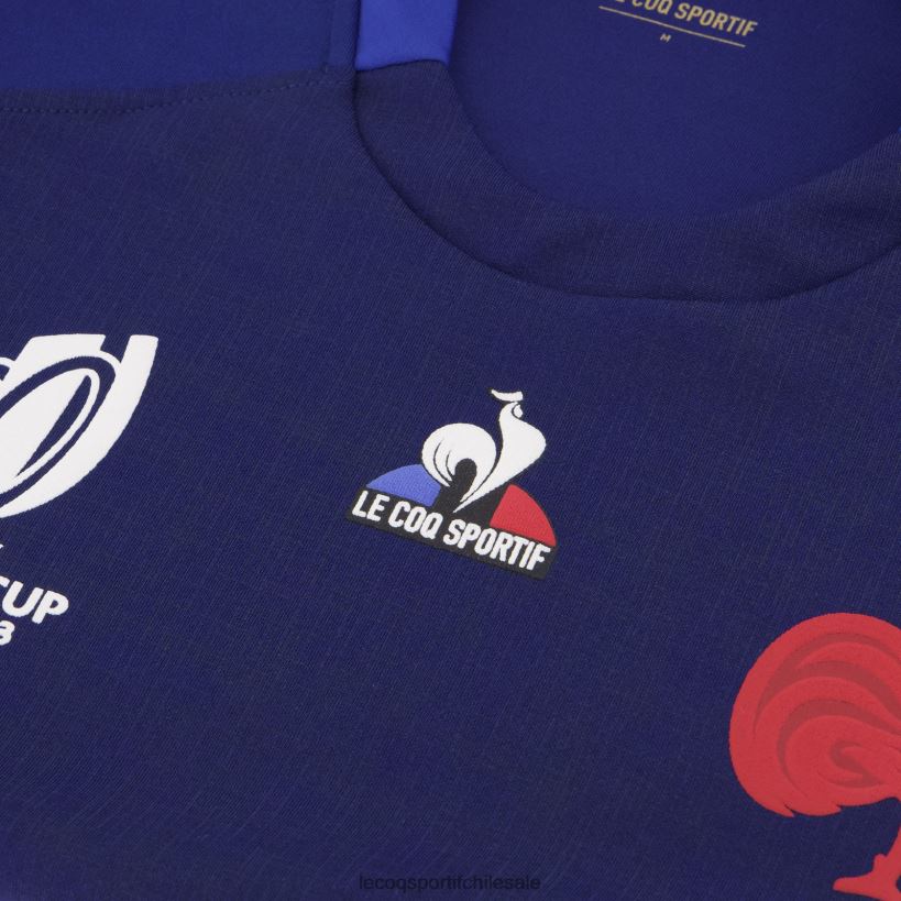 hombres réplica camiseta xv de france - copa del mundo de rugby 2023 azul T24B2692 Le Coq Sportif ropa
