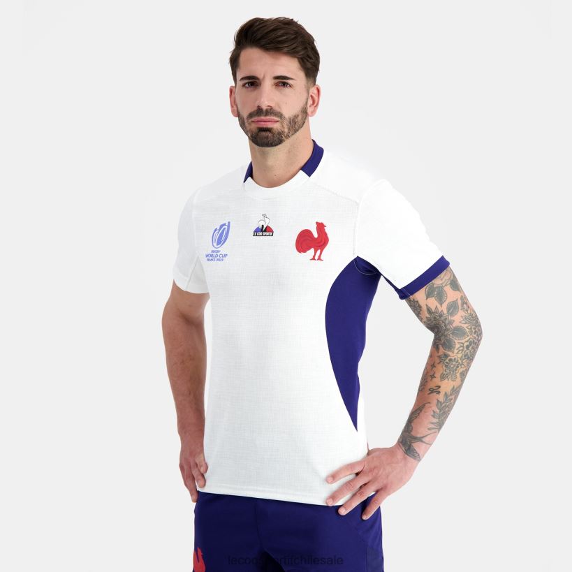 hombres réplica camiseta xv de france - copa del mundo de rugby 2023 blanco T24B2693 Le Coq Sportif ropa