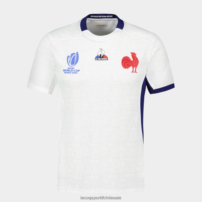 hombres réplica camiseta xv de france - copa del mundo de rugby 2023 blanco T24B2693 Le Coq Sportif ropa