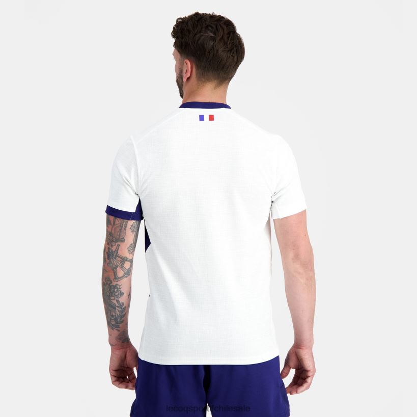 hombres réplica camiseta xv de france - copa del mundo de rugby 2023 blanco T24B2693 Le Coq Sportif ropa