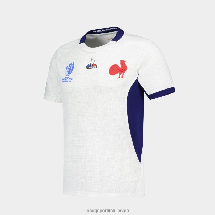 hombres réplica camiseta xv de france - copa del mundo de rugby 2023 blanco T24B2693 Le Coq Sportif ropa