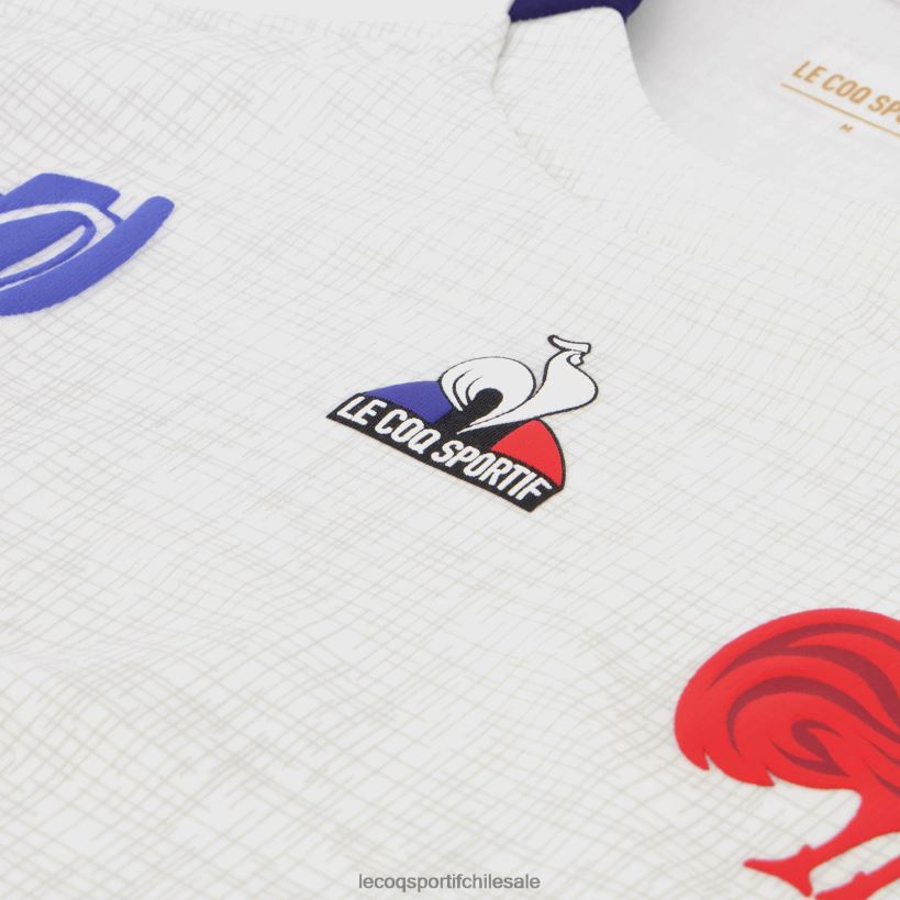 hombres réplica camiseta xv de france - copa del mundo de rugby 2023 blanco T24B2693 Le Coq Sportif ropa
