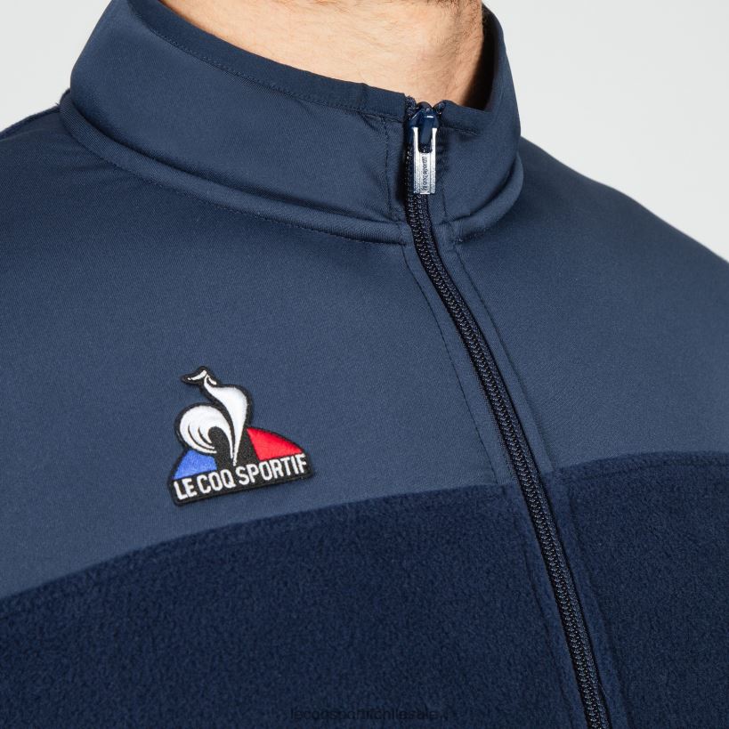hombres chaqueta polar azul T24B2122 Le Coq Sportif ropa