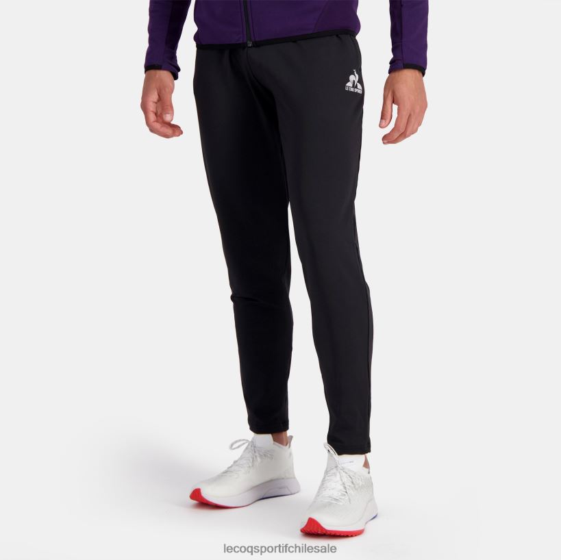 hombres pantalones de moda negro T24B282 Le Coq Sportif ropa