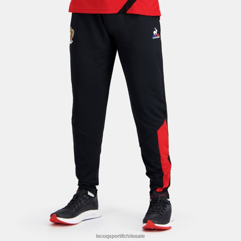 hombres pantalones de moda negro T24B286 Le Coq Sportif ropa