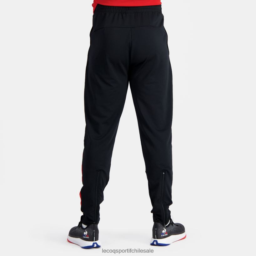 hombres pantalones de moda negro T24B286 Le Coq Sportif ropa