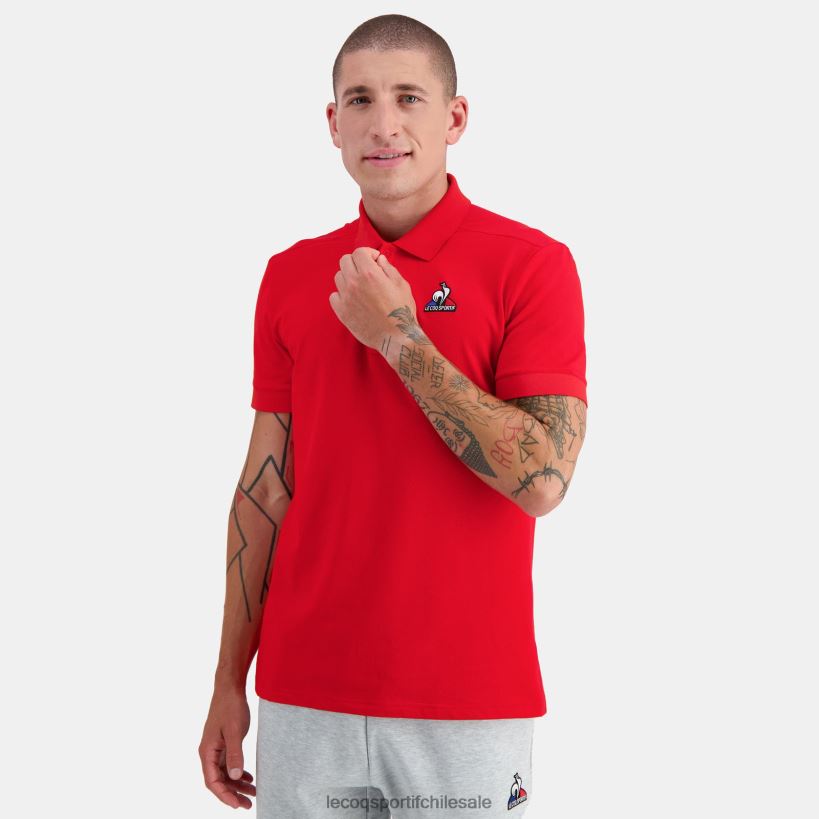 hombres polo rojo T24B2126 Le Coq Sportif ropa