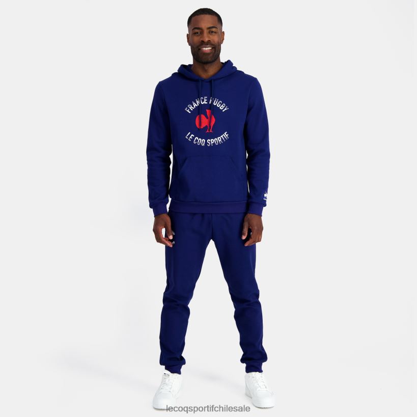 hombres Sudadera con capucha - France Rugby Blue T24B227 Le Coq Sportif ropa