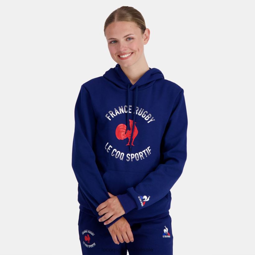 hombres Sudadera con capucha - France Rugby Blue T24B227 Le Coq Sportif ropa