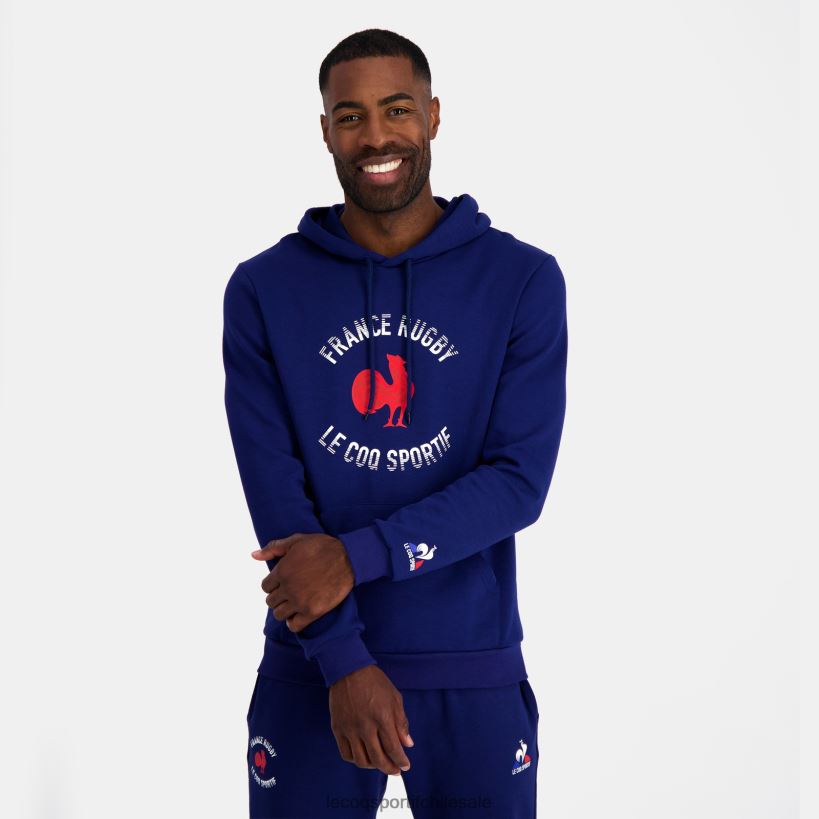 hombres Sudadera con capucha - France Rugby Blue T24B227 Le Coq Sportif ropa