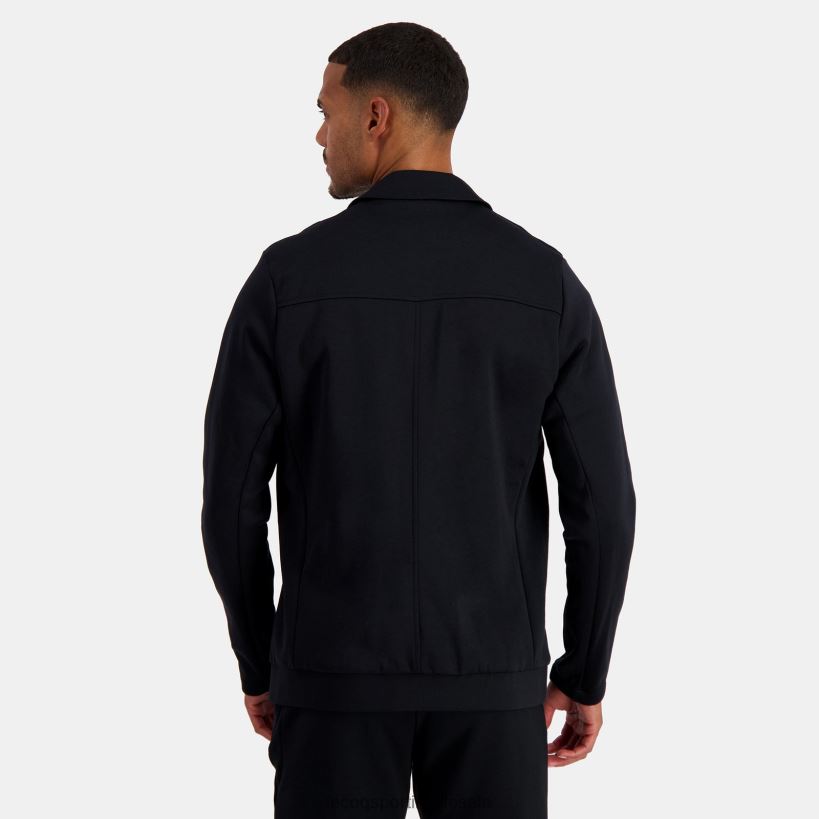 hombres chaqueta con cremallera negra T24B273 Le Coq Sportif ropa