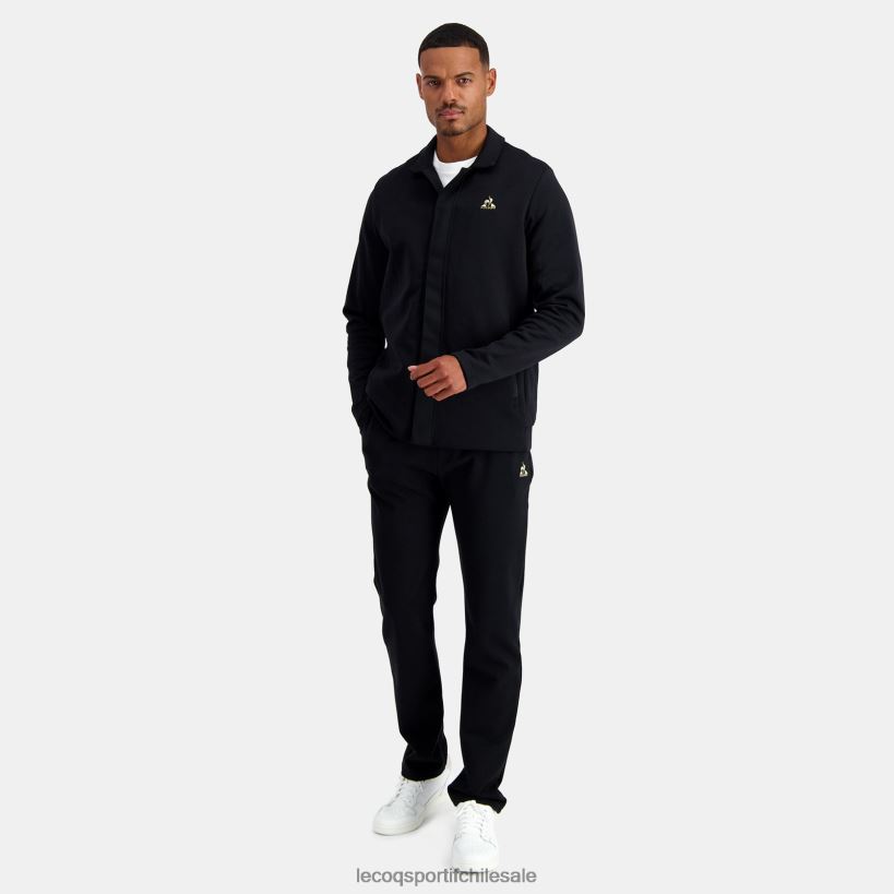 hombres chaqueta con cremallera negra T24B273 Le Coq Sportif ropa