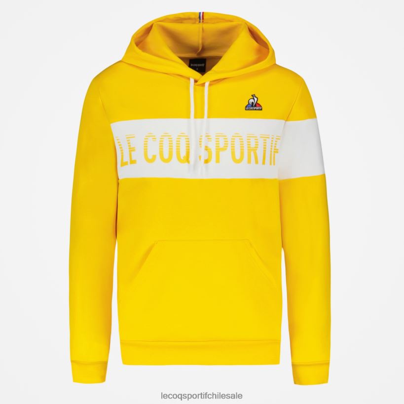 hombres sudadera con capucha amarilla T24B2438 Le Coq Sportif ropa