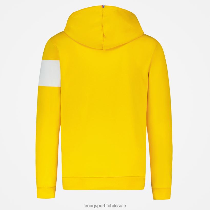 hombres sudadera con capucha amarilla T24B2438 Le Coq Sportif ropa