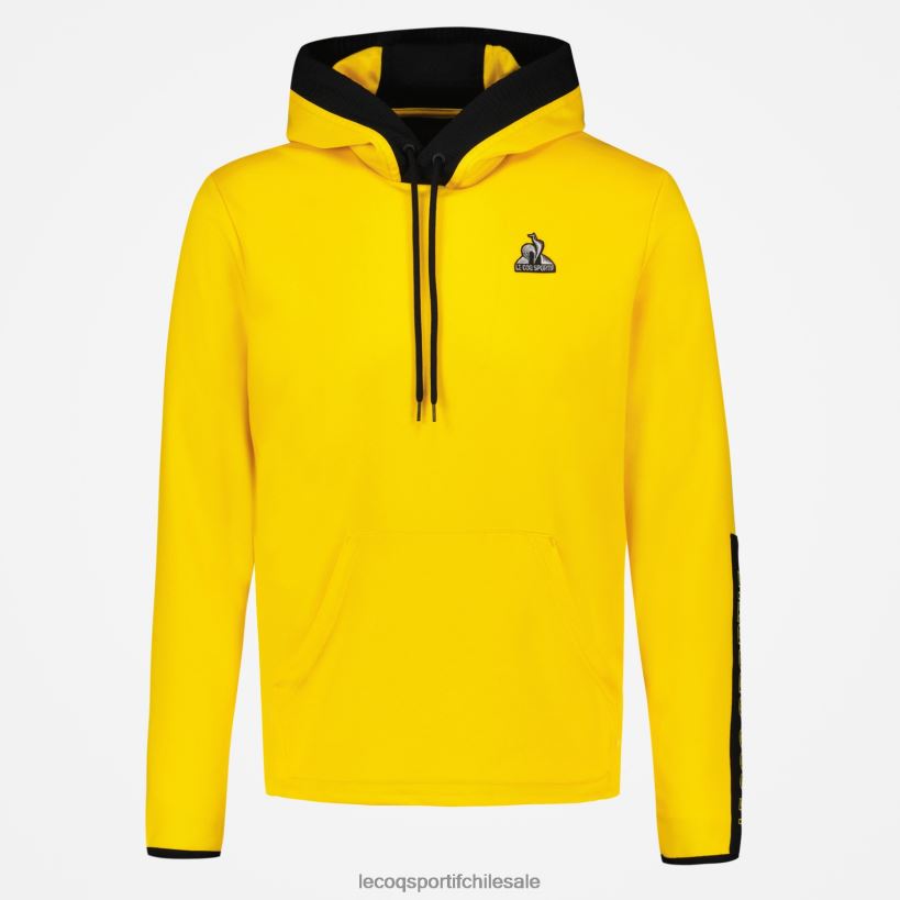 hombres sudadera con capucha amarilla T24B2451 Le Coq Sportif ropa