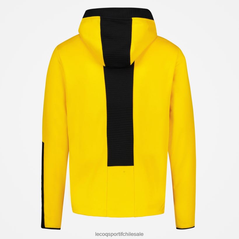 hombres sudadera con capucha amarilla T24B2451 Le Coq Sportif ropa
