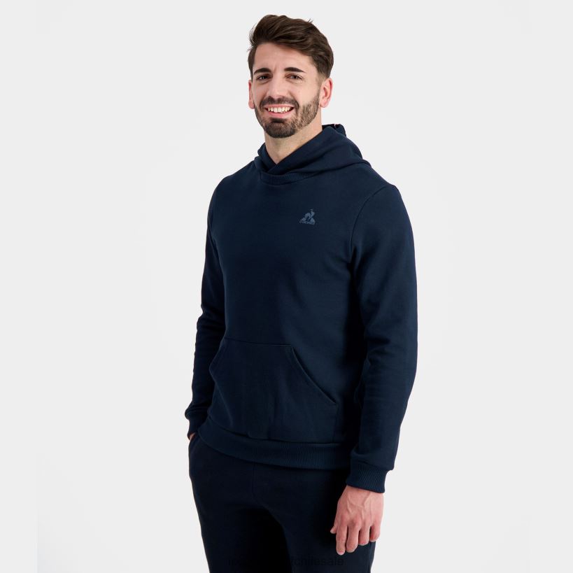hombres sudadera con capucha azul T24B211 Le Coq Sportif ropa