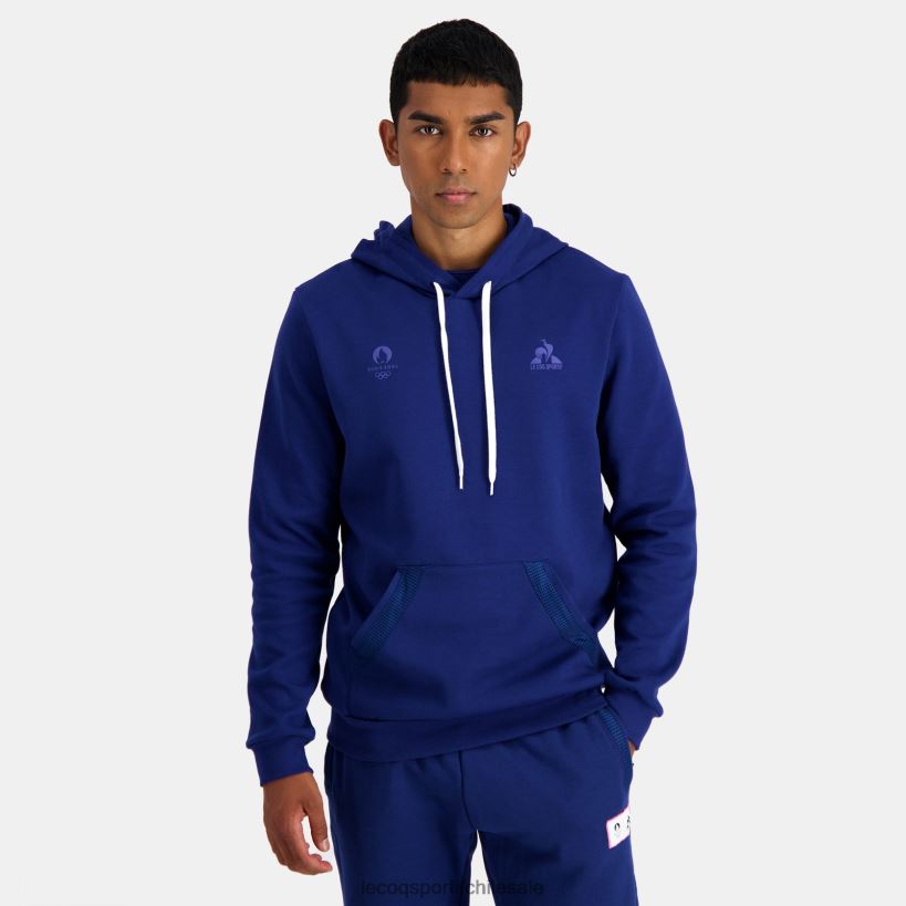 hombres sudadera con capucha azul T24B231 Le Coq Sportif ropa