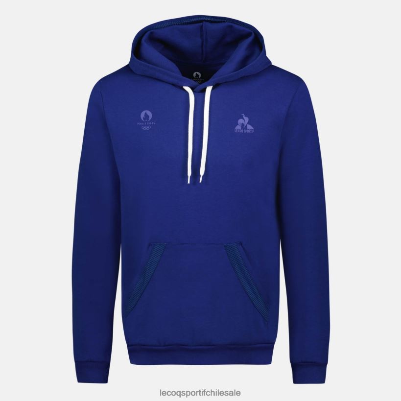 hombres sudadera con capucha azul T24B231 Le Coq Sportif ropa