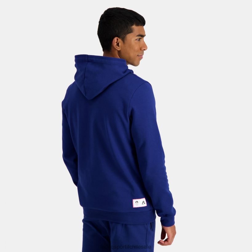 hombres sudadera con capucha azul T24B231 Le Coq Sportif ropa