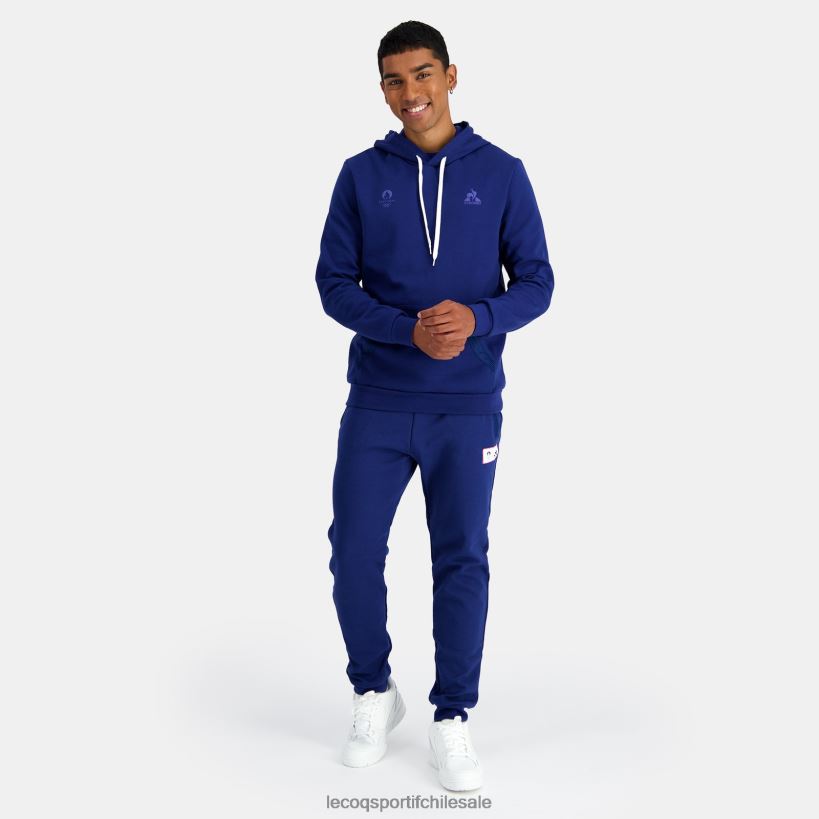 hombres sudadera con capucha azul T24B231 Le Coq Sportif ropa