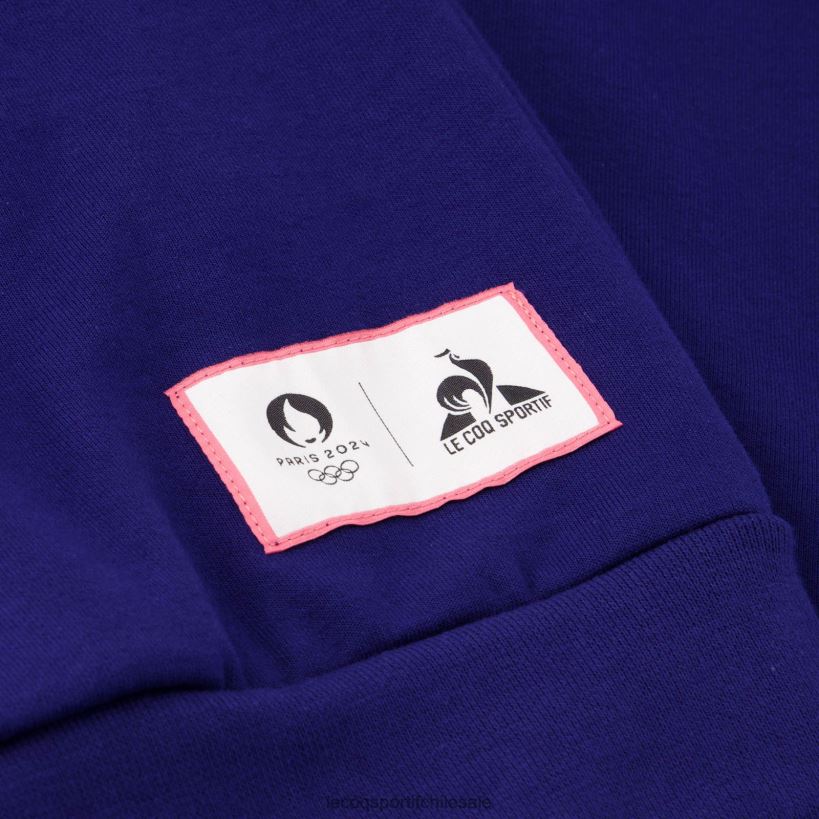 hombres sudadera con capucha azul T24B231 Le Coq Sportif ropa